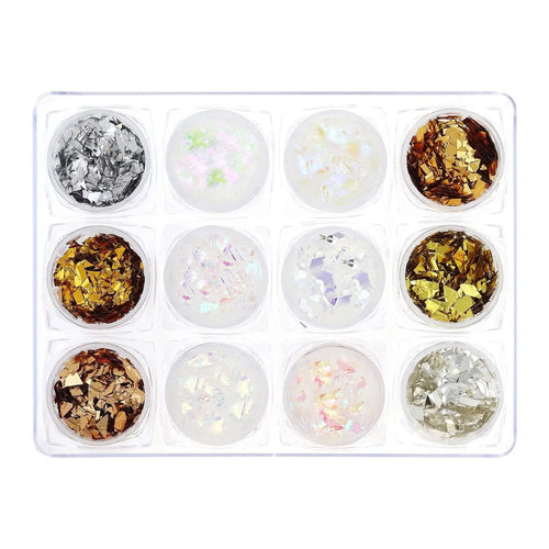 Glitter-Set - NGS-012 - iriséierend a metallesch Mylar