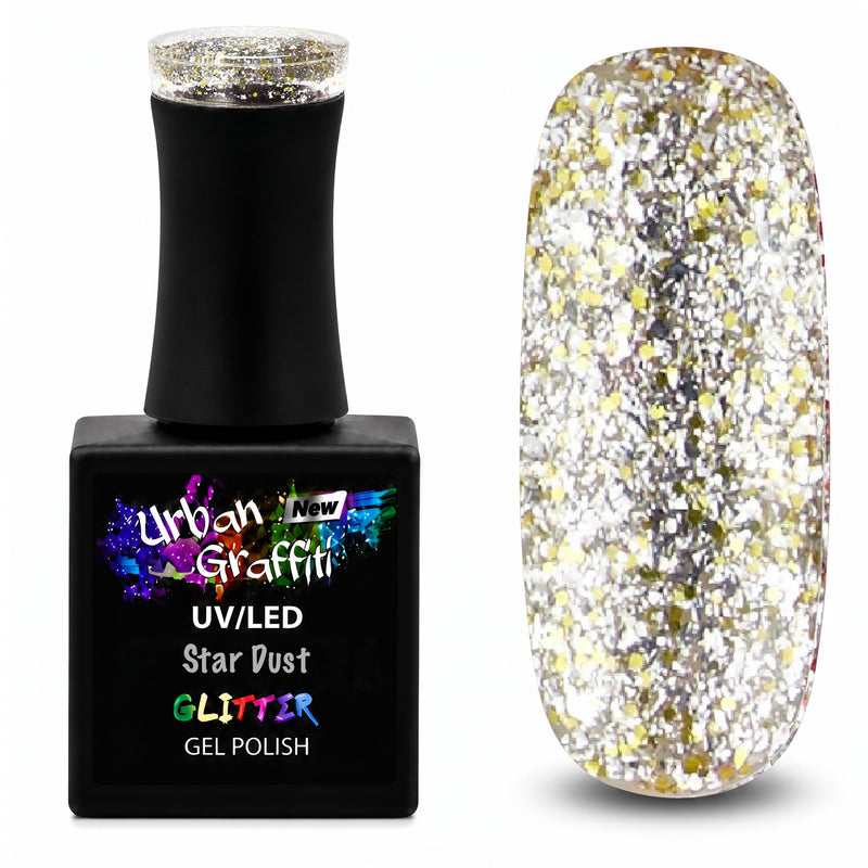 Star Dust - UGGP-A0906 Urban Graffiti Sëlwer- a Gold-Glitter Gel-Lack 15ml