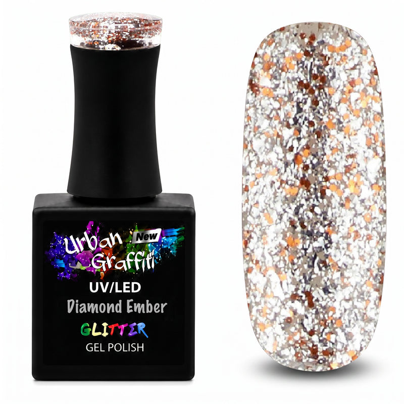 Diamond Ember - UGGP-A0911 Urban Graffiti Sëlwer- a Gold Glitter Gel-Lack 15ml