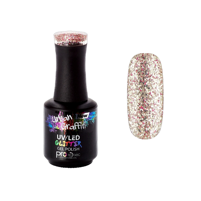 Cosmic Love - UGGP-A0916 Urban Graffiti Gold- a Roude Glitter-Gellack 15ml