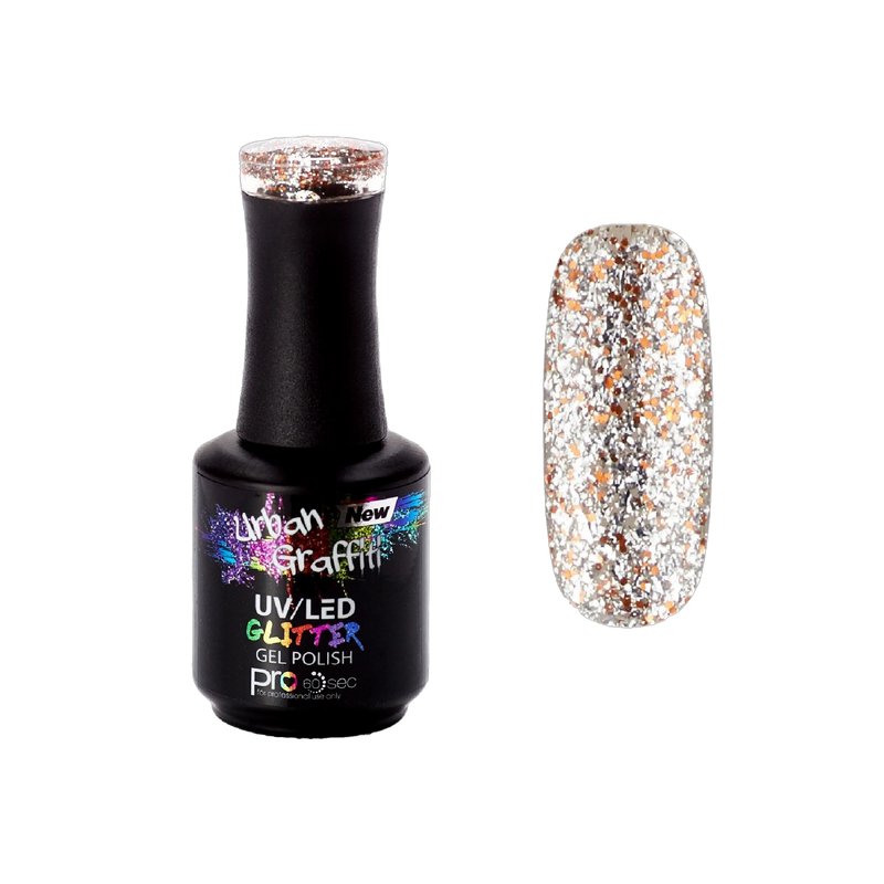 Diamond Ember - UGGP-A0911 Urban Graffiti Sëlwer- a Gold Glitter Gel-Lack 15ml
