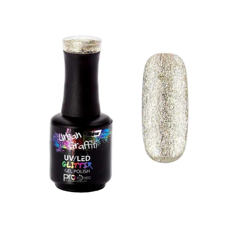 Disco Ball - UGGP-A0922 Urban Graffiti Sëlwer Glitter Gel Polish 15ml