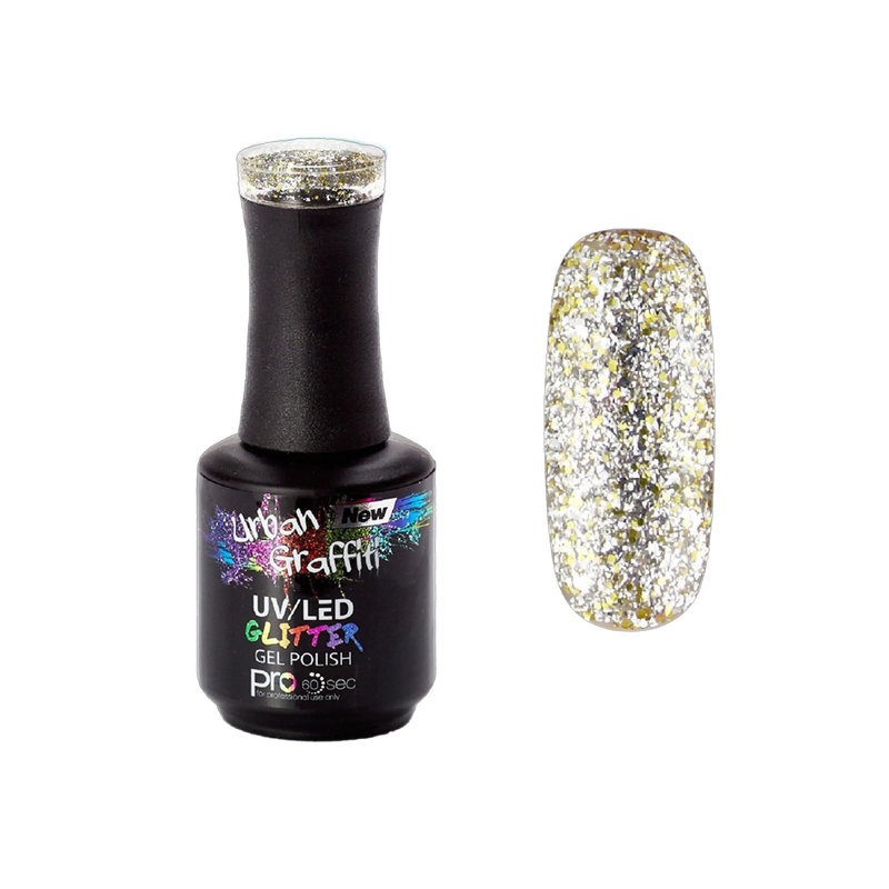 Star Dust - UGGP-A0906 Urban Graffiti Sëlwer- a Gold-Glitter Gel-Lack 15ml
